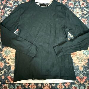 Denim & Flower Black Sweater